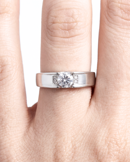 Celeste Solitaire Band Ring