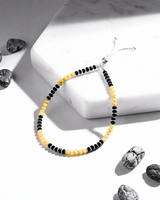 Eklavya Nazaria Noir & Sunshine Bead Anklet — catalog image 4