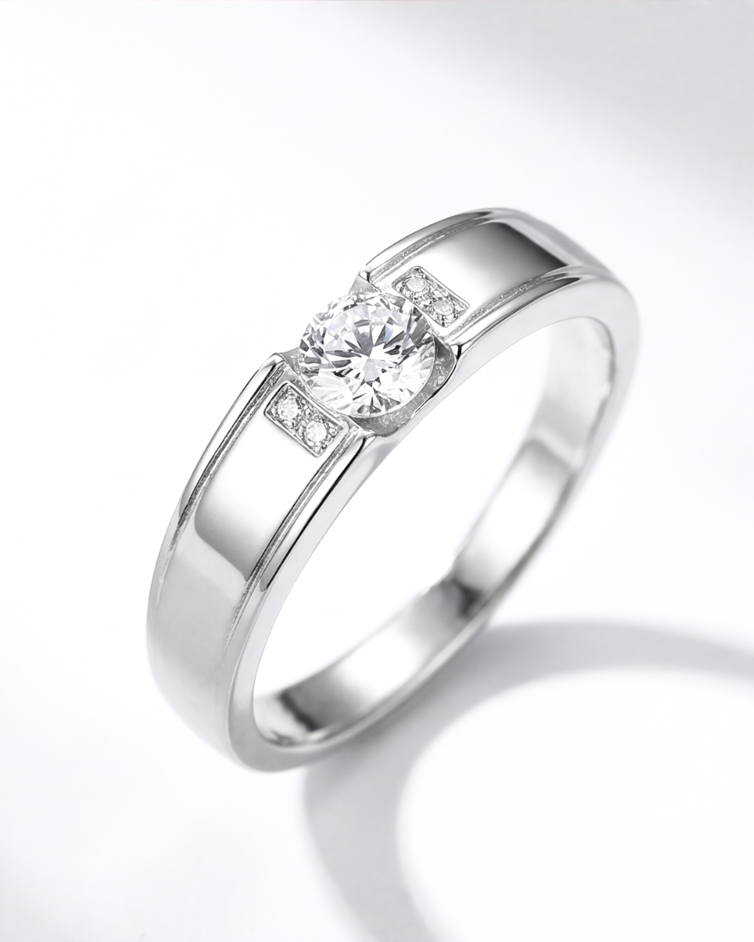 Celeste Solitaire Band Ring