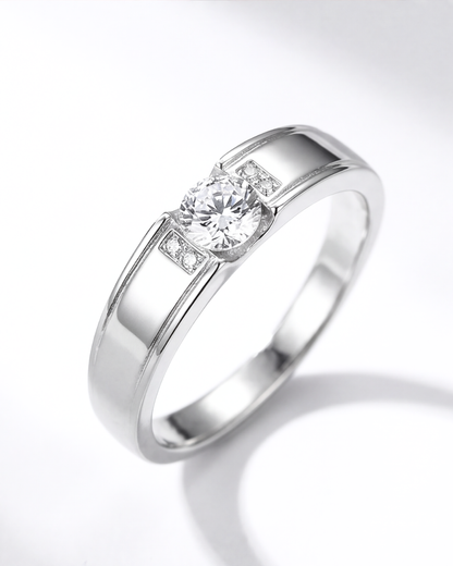 Celeste Solitaire Band Ring