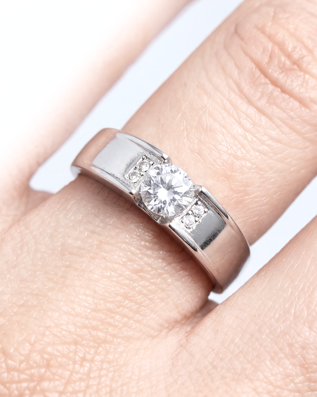 Celeste Solitaire Band Ring