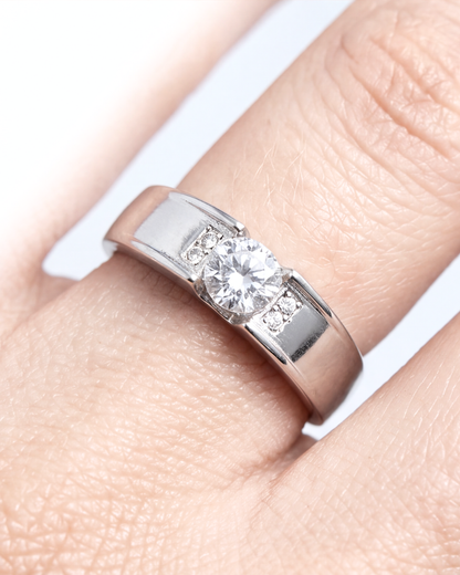 Celeste Solitaire Band Ring