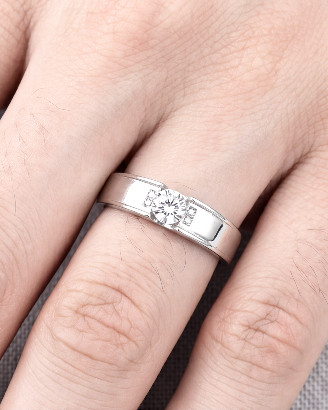 Celeste Solitaire Band Ring
