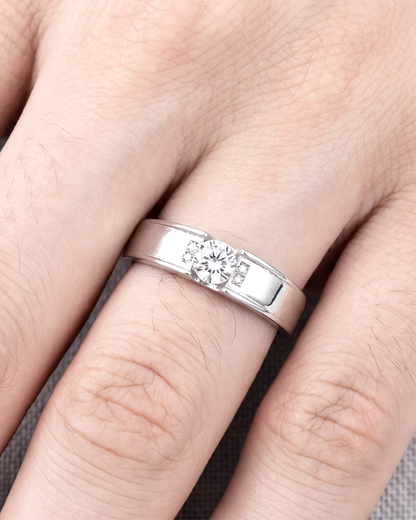 Celeste Solitaire Band Ring
