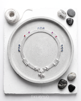 Eklavya Azurelle Sapphire-Tone Charm Anklet — catalog image 2