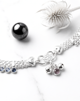 Eklavya Azurelle Sapphire-Tone Charm Anklet — catalog image 3