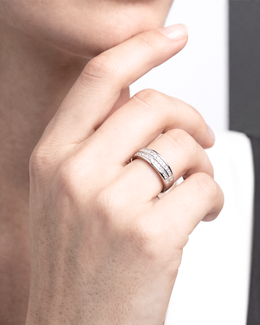 Twin Éclat Band Ring