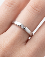Luna Solitaire Band Ring