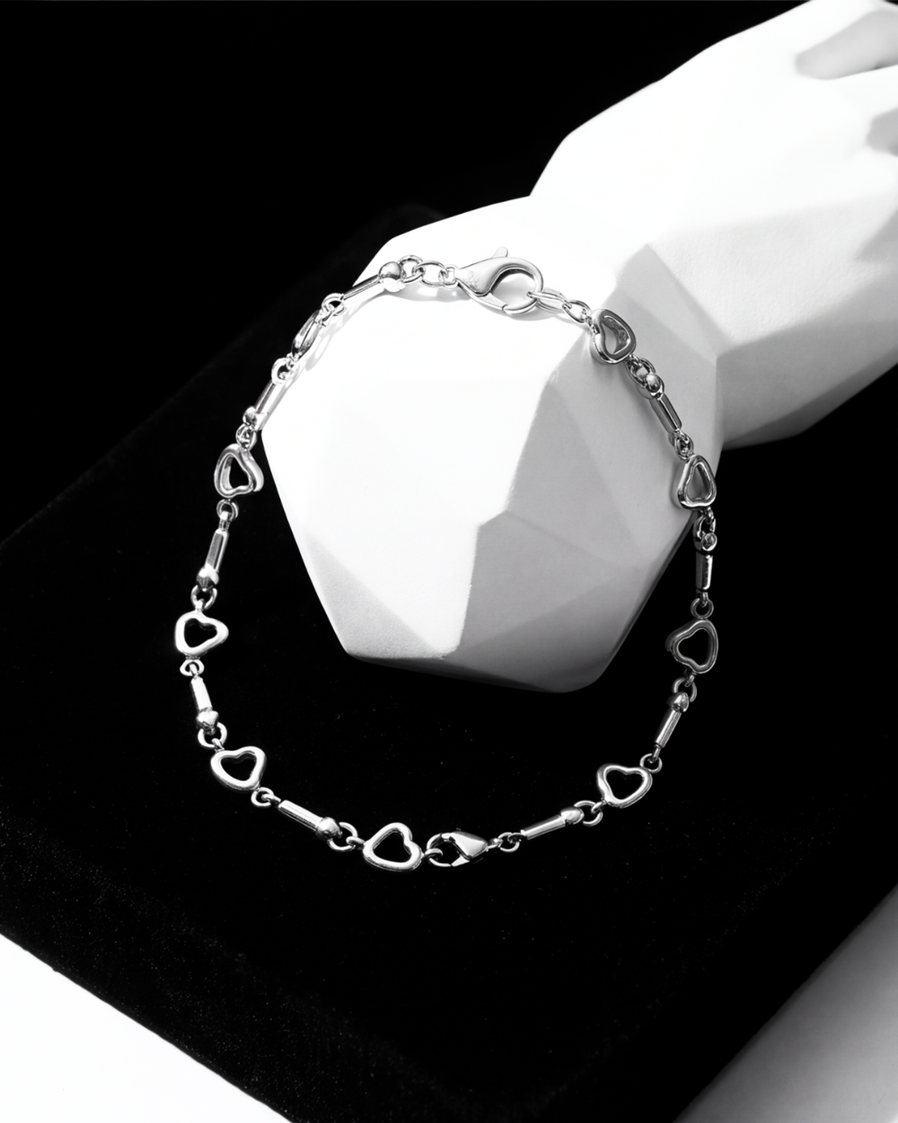 Heartline Silver Bracelet