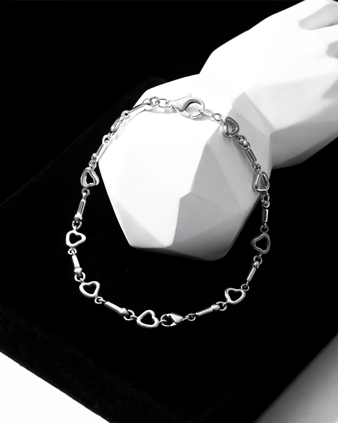 Heartline Silver Bracelet