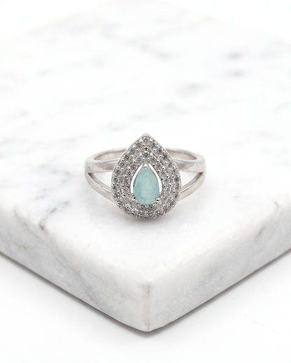 Aqua Lumière Halo Ring