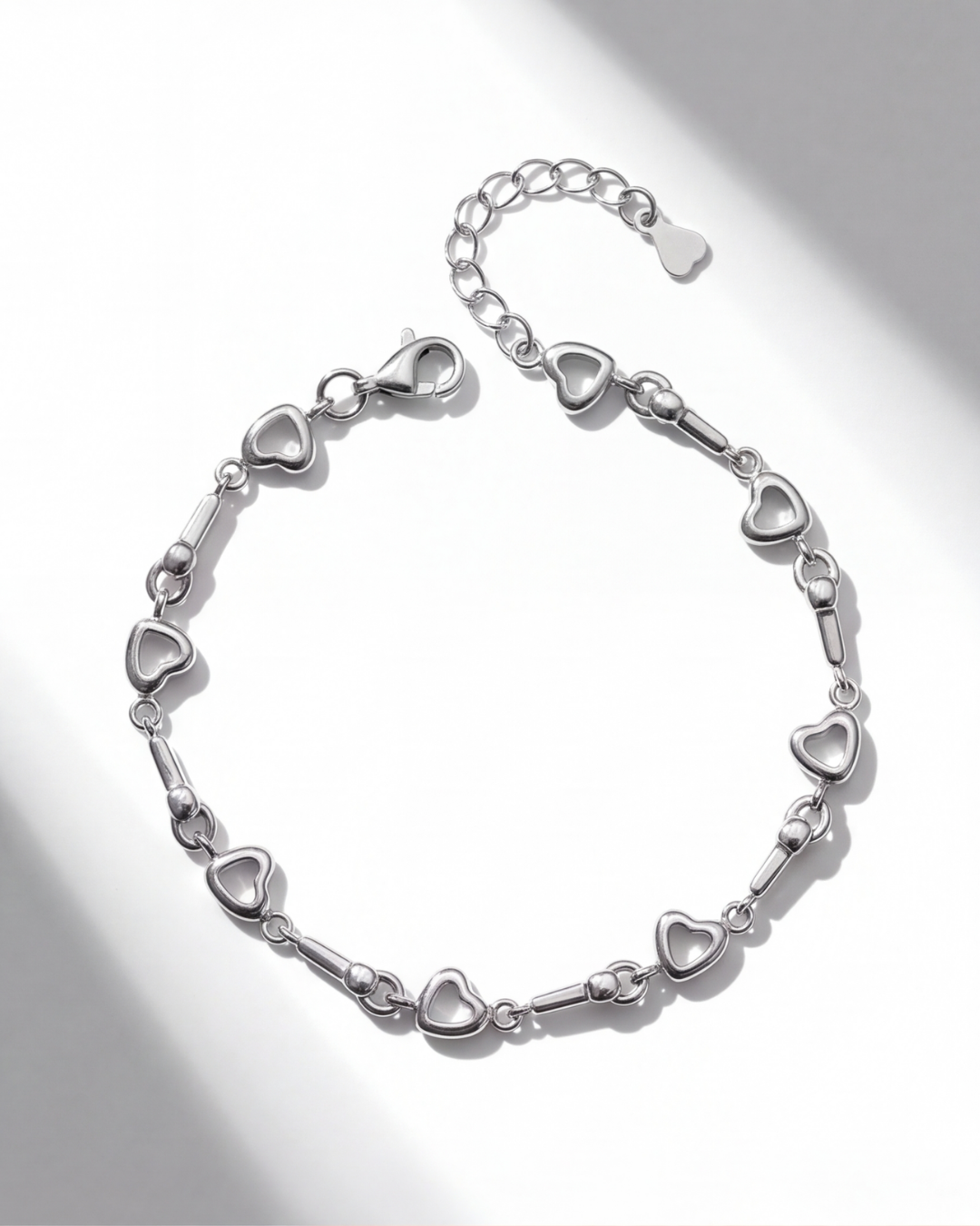 Heartline Silver Bracelet