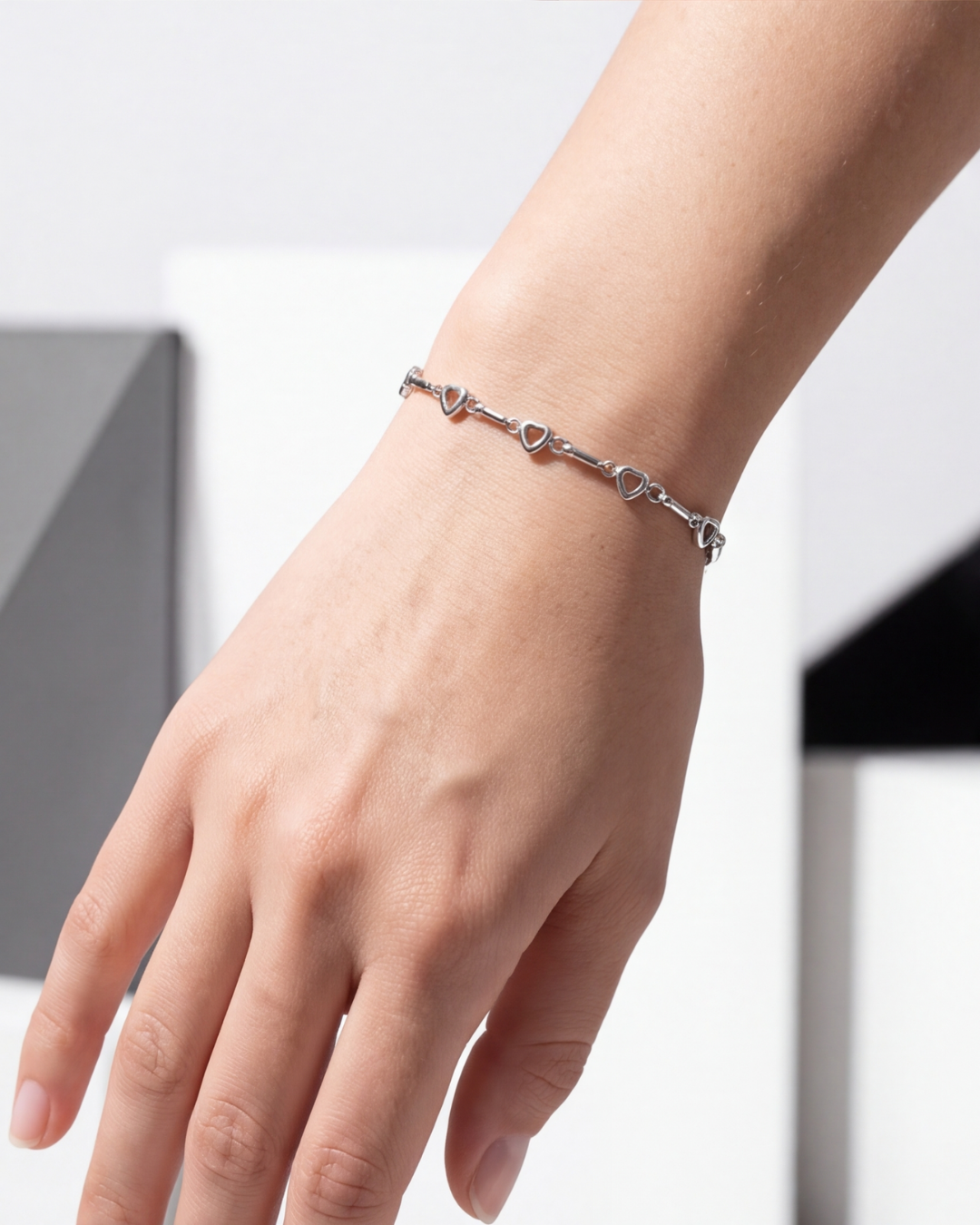 Heartline Silver Bracelet