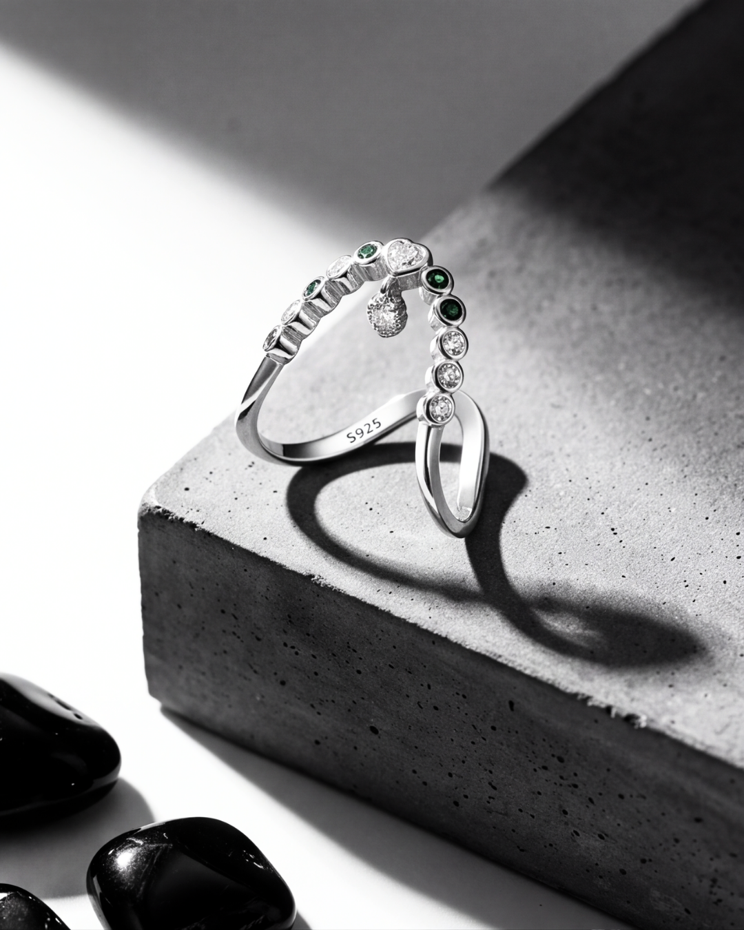 Eklavya Emerald Halo Ring — catalog image 1