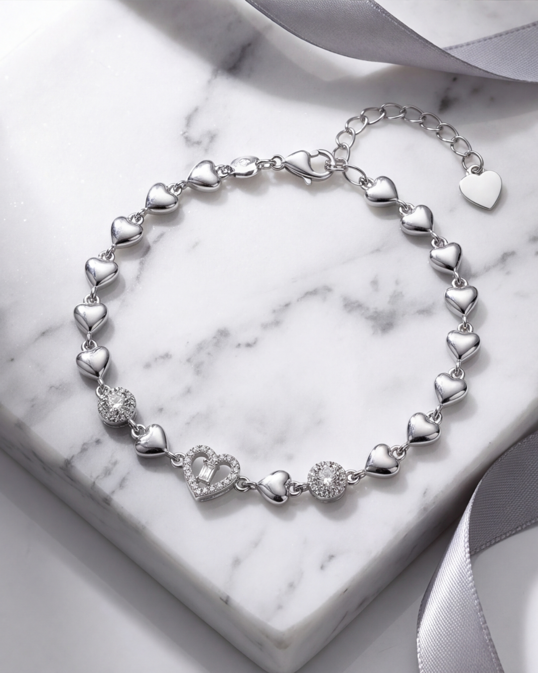 Heartspell Silver Bracelet
