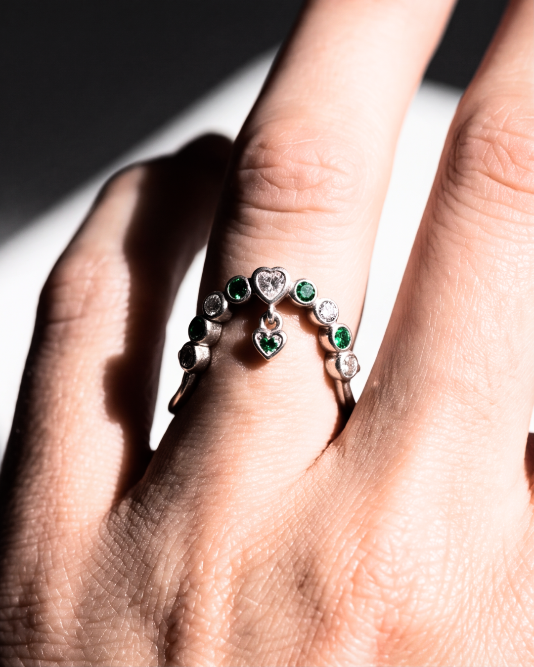 Eklavya Emerald Halo Ring — catalog image 2