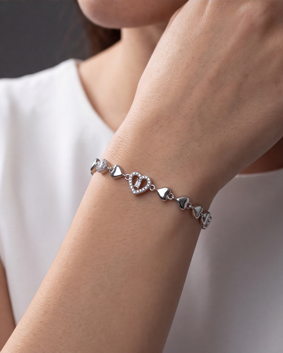 Heartspell Silver Bracelet