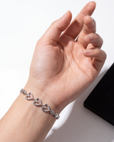 Triple Heart Silver Bracelet