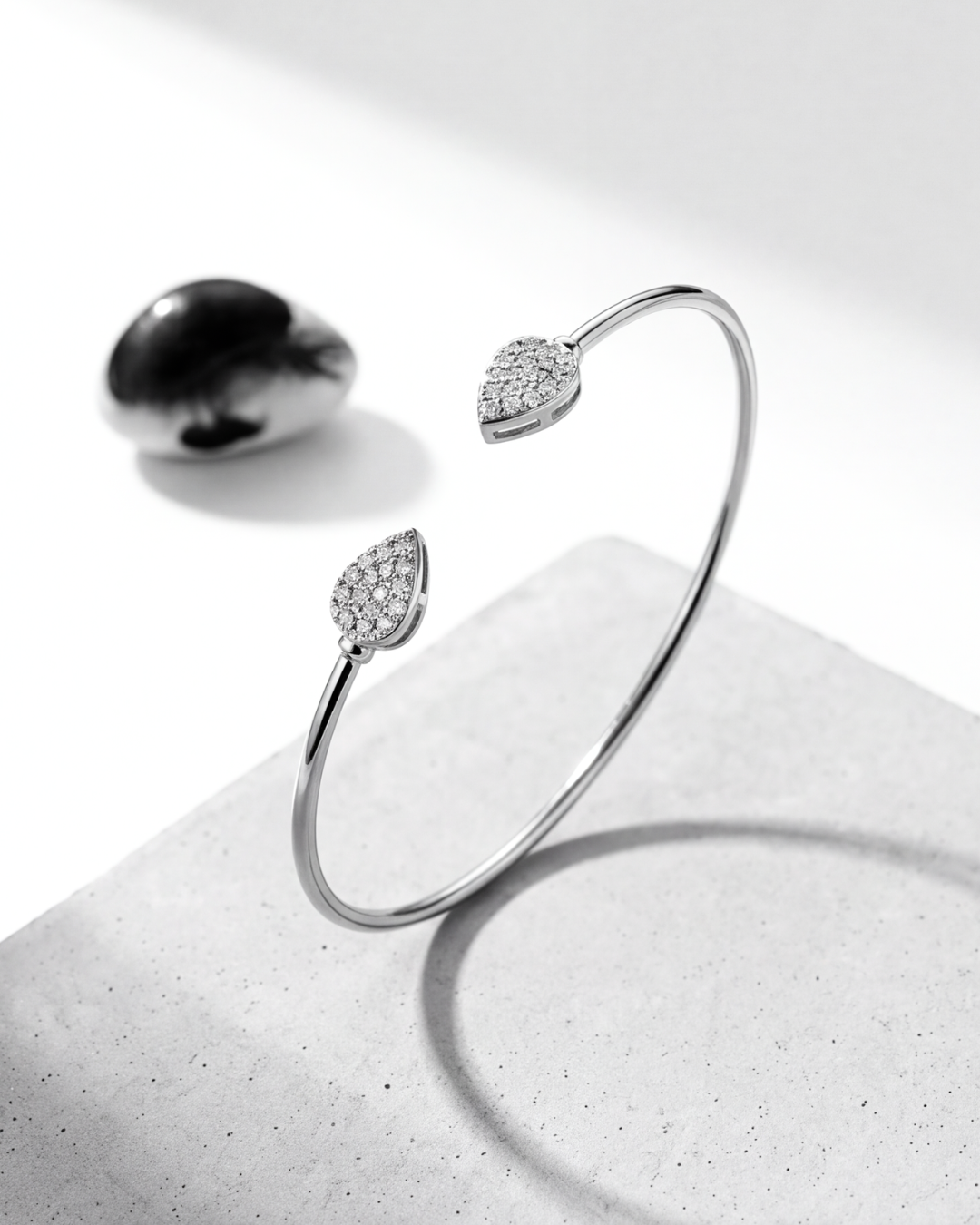 Luna Pavé Open Cuff Bracelet