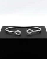 Eklavya Halo Oval Open Cuff Bracelet — catalog image 2