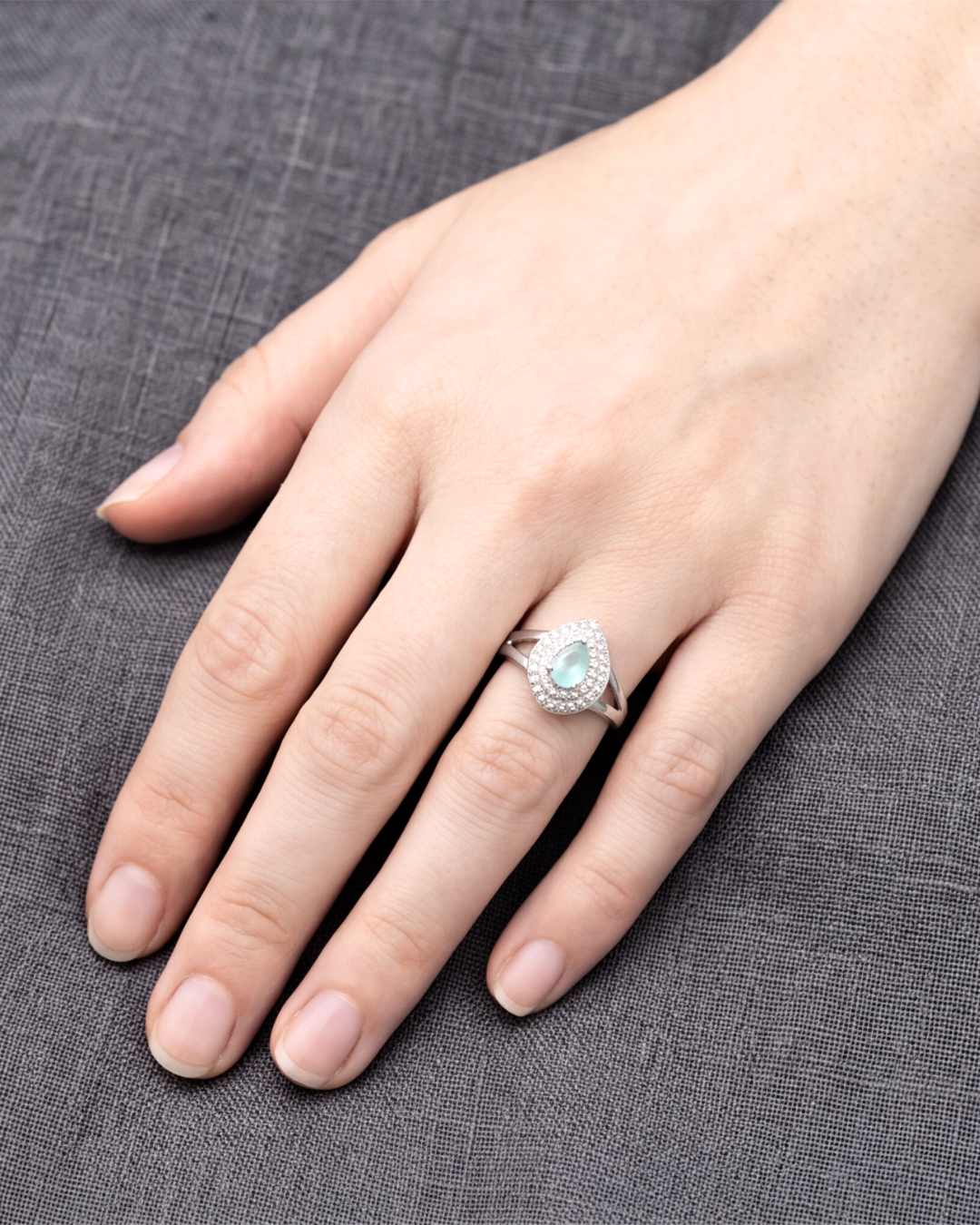 Aqua Lumière Halo Ring
