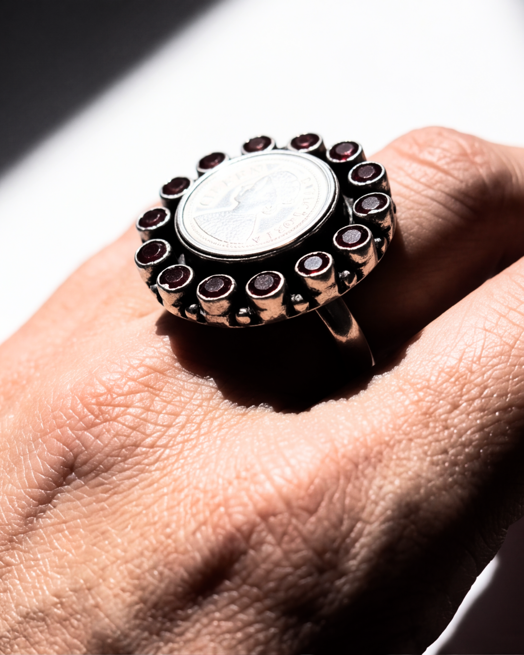 Eklavya Crimson Medallion Ring — catalog image 2