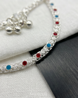 Eklavya Celestia Multicolour Stone Anklet — catalog image 5