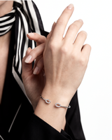 Eklavya Halo Oval Open Cuff Bracelet — catalog image 3