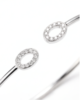 Eklavya Halo Oval Open Cuff Bracelet — catalog image 5