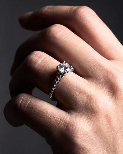 Eklavya Twist Solitaire Ring — catalog image 1