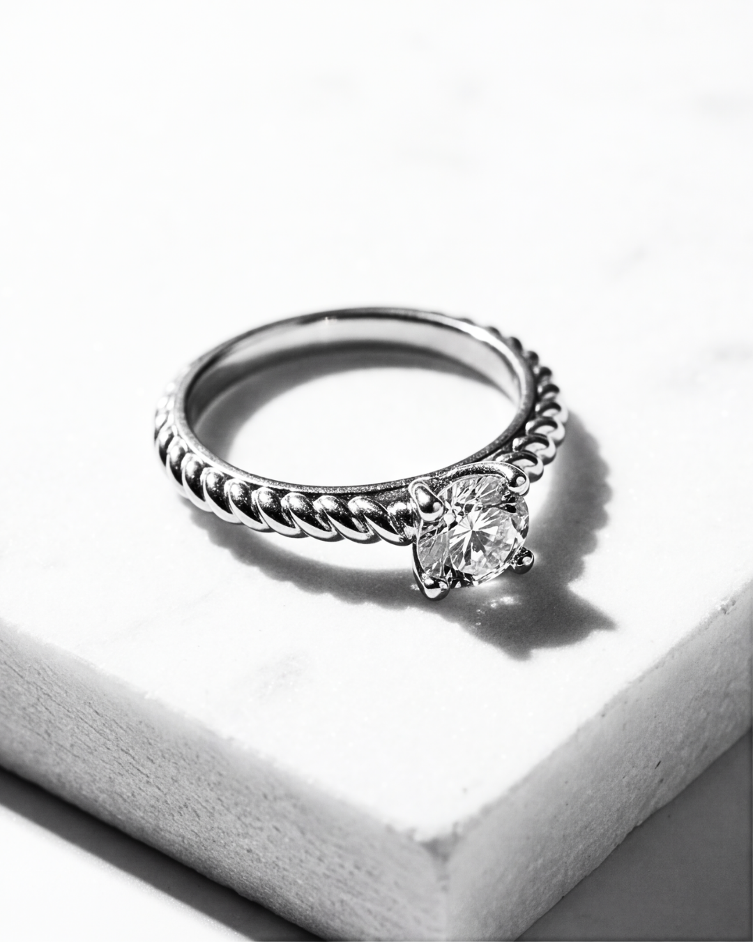Eklavya Twist Solitaire Ring — catalog image 2