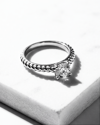 Eklavya Twist Solitaire Ring — catalog image 2