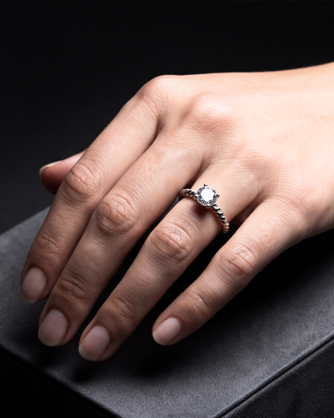 Eklavya Twist Solitaire Ring — catalog image 5