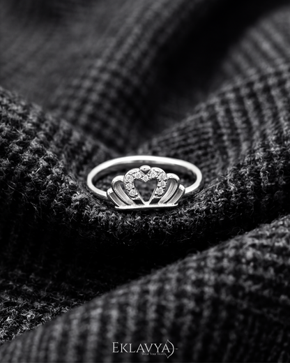 Princessa Heart Crown Ring
