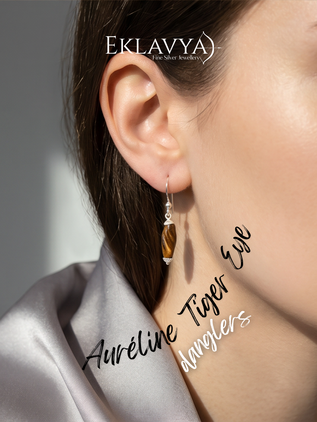 Auréline Tiger Eye Danglers