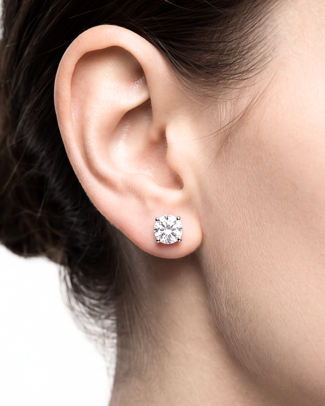 Unisex Solitaire signature Studs(M)