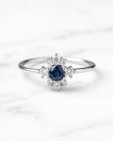 Eklavya Azure Blossom Floral Ring — catalog image 2