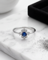 Eklavya Azure Blossom Floral Ring — catalog image 4