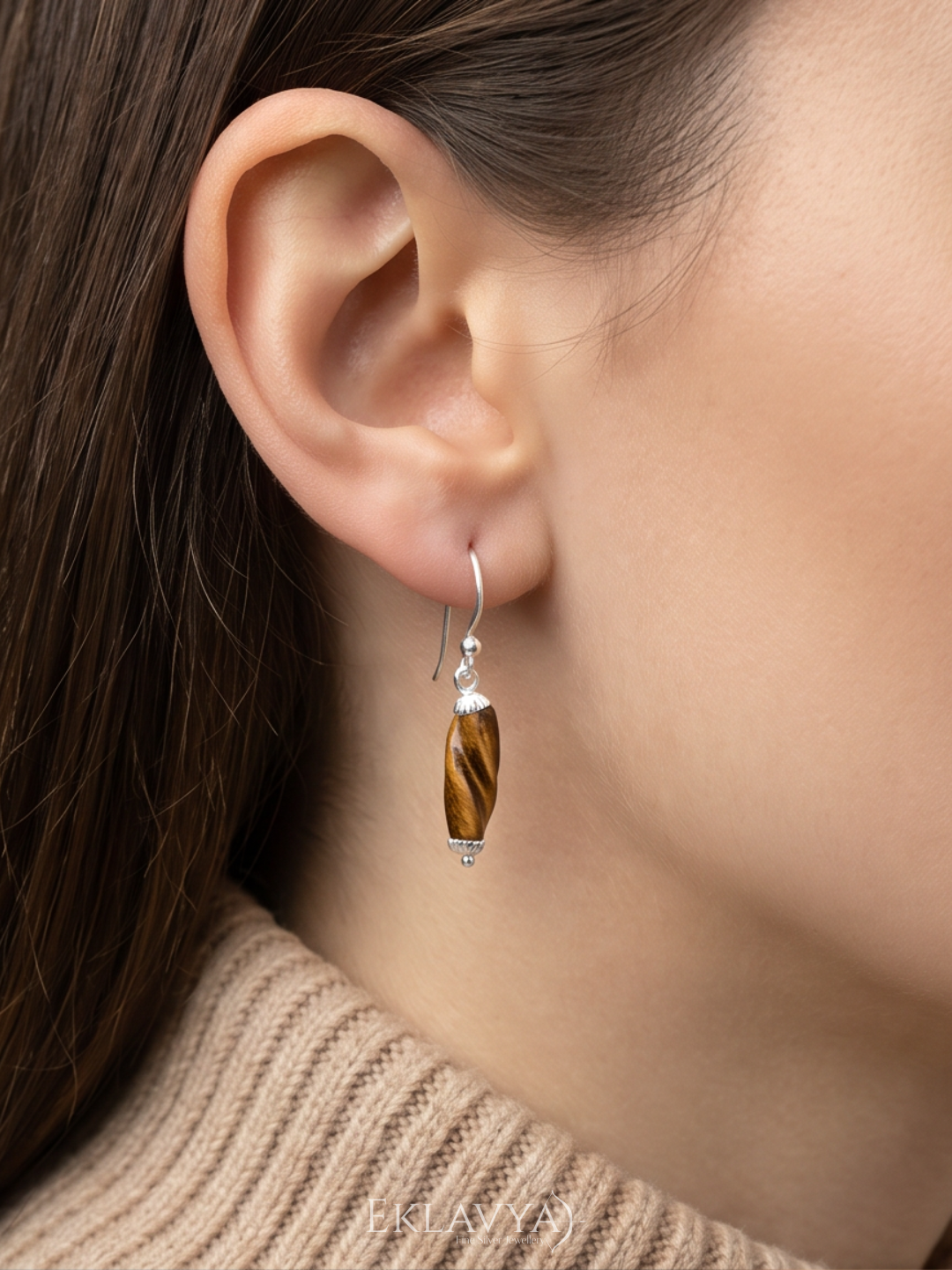 Auréline Tiger Eye Danglers