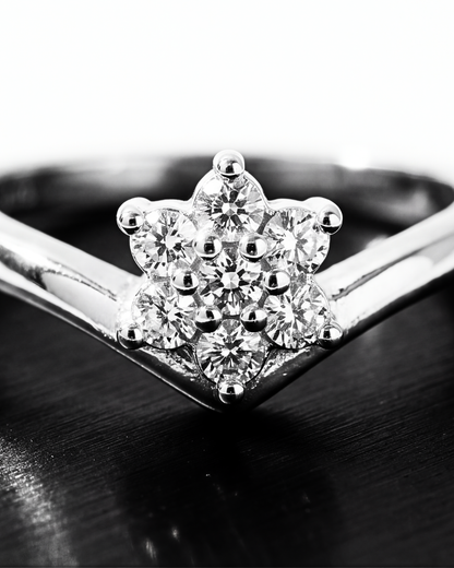 Eklavya Classic Halo Solitaire Ring — catalog image 2