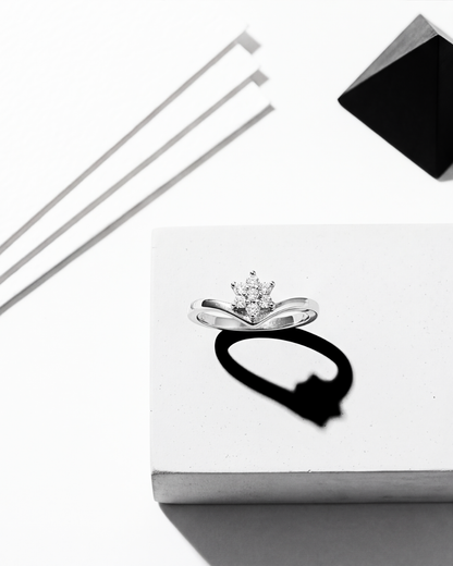 Eklavya Classic Halo Solitaire Ring — catalog image 3