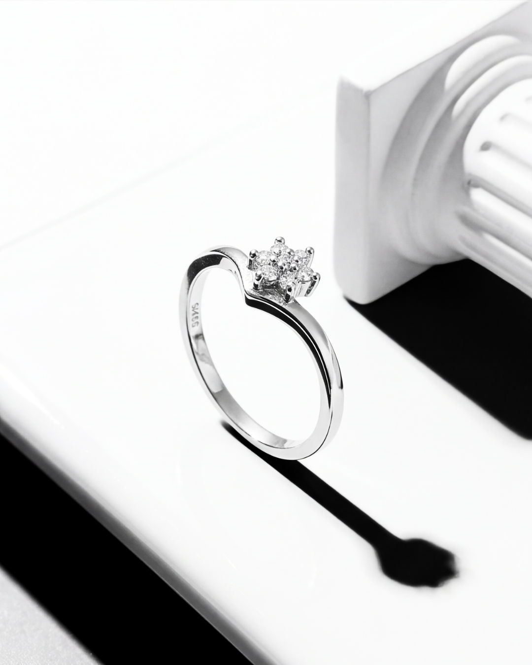 Eklavya Classic Halo Solitaire Ring — catalog image 4
