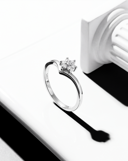 Eklavya Classic Halo Solitaire Ring — catalog image 4