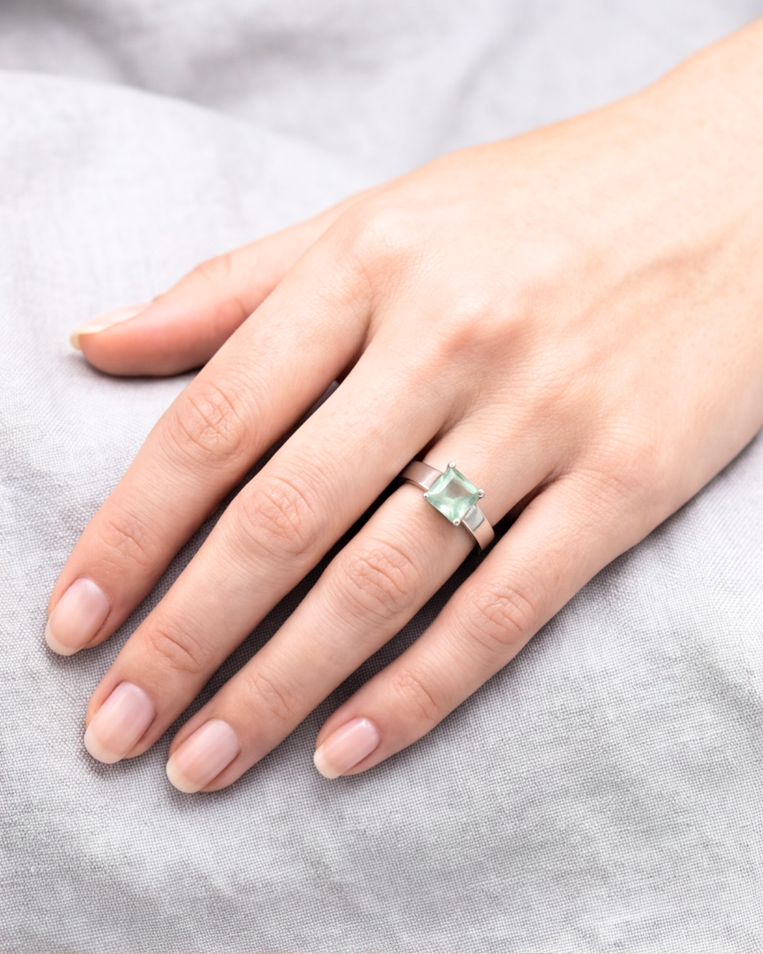 Minté Square Solitaire Ring
