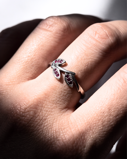 Eklavya Ruby Leaf Ring — catalog image 2
