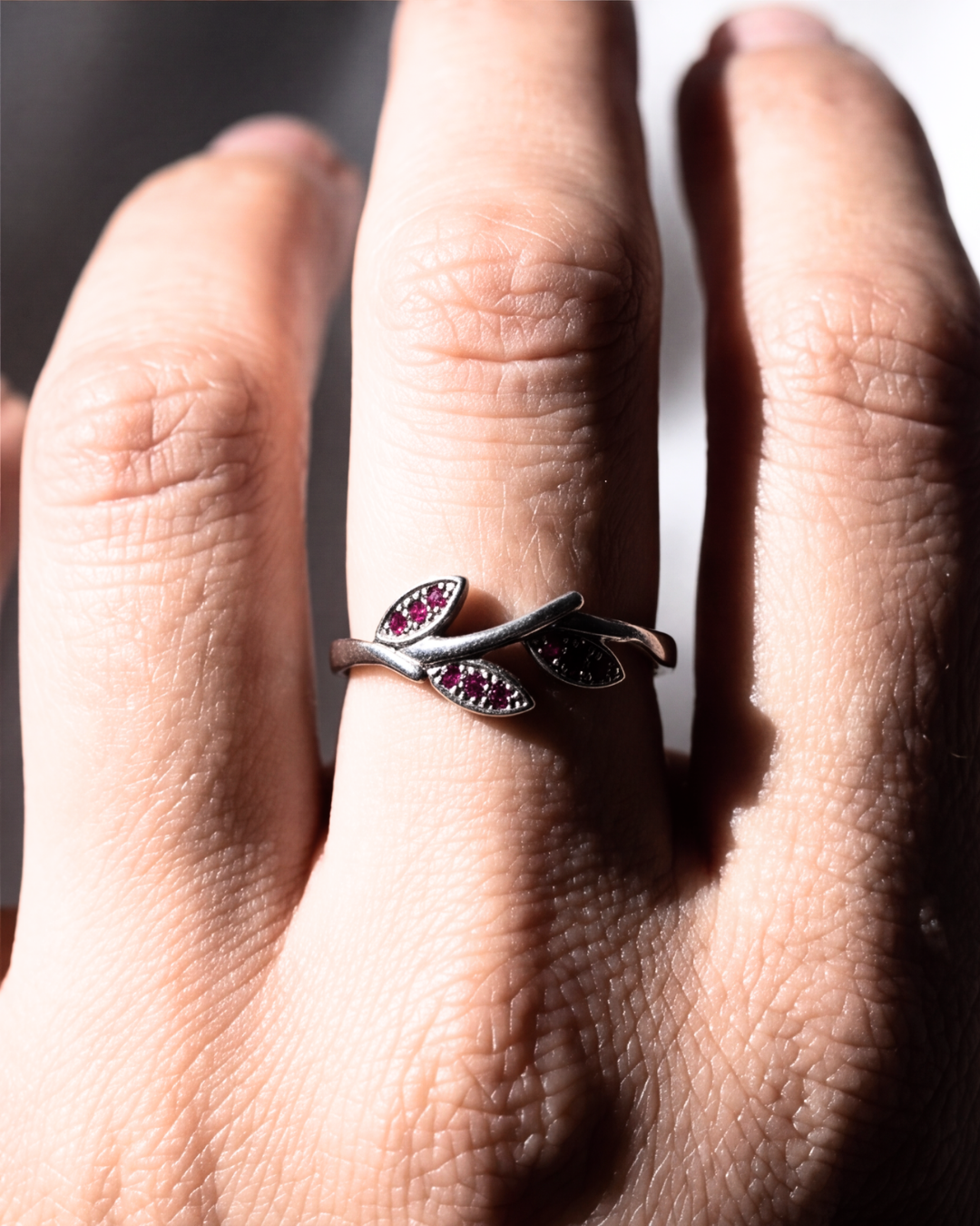 Eklavya Ruby Leaf Ring — catalog image 3