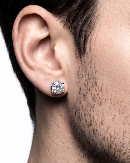 Unisex Solitaire signature Studs(M)