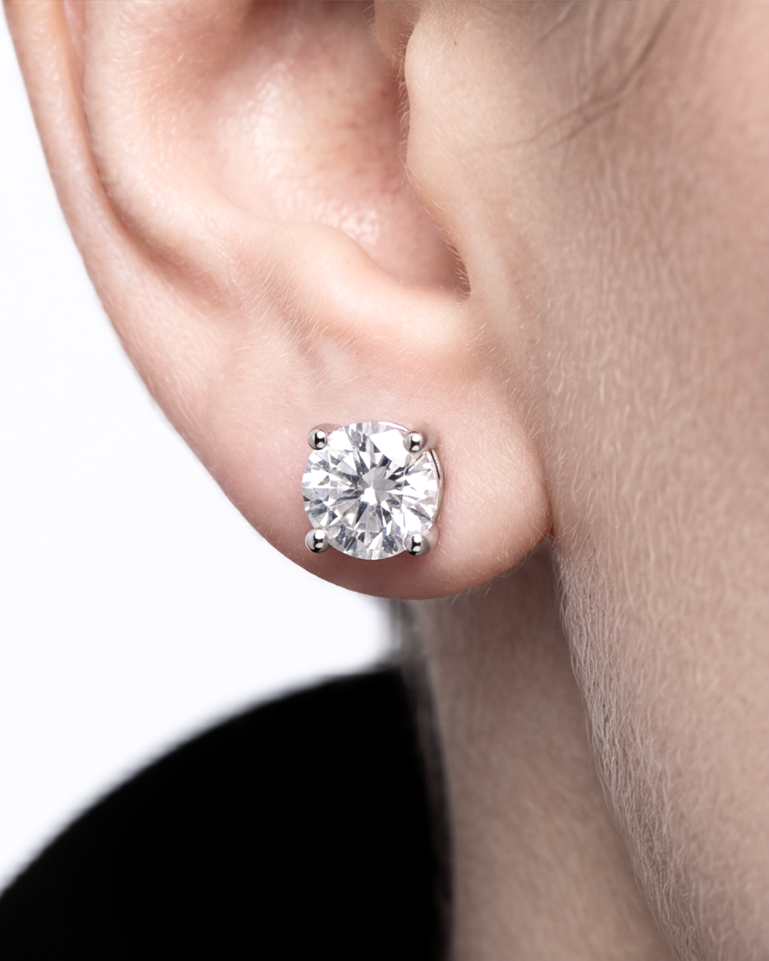 Unisex Solitaire signature Studs(M)