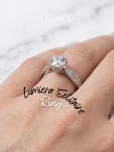 Lumiera Solitaire Ring in 925 sterling silver