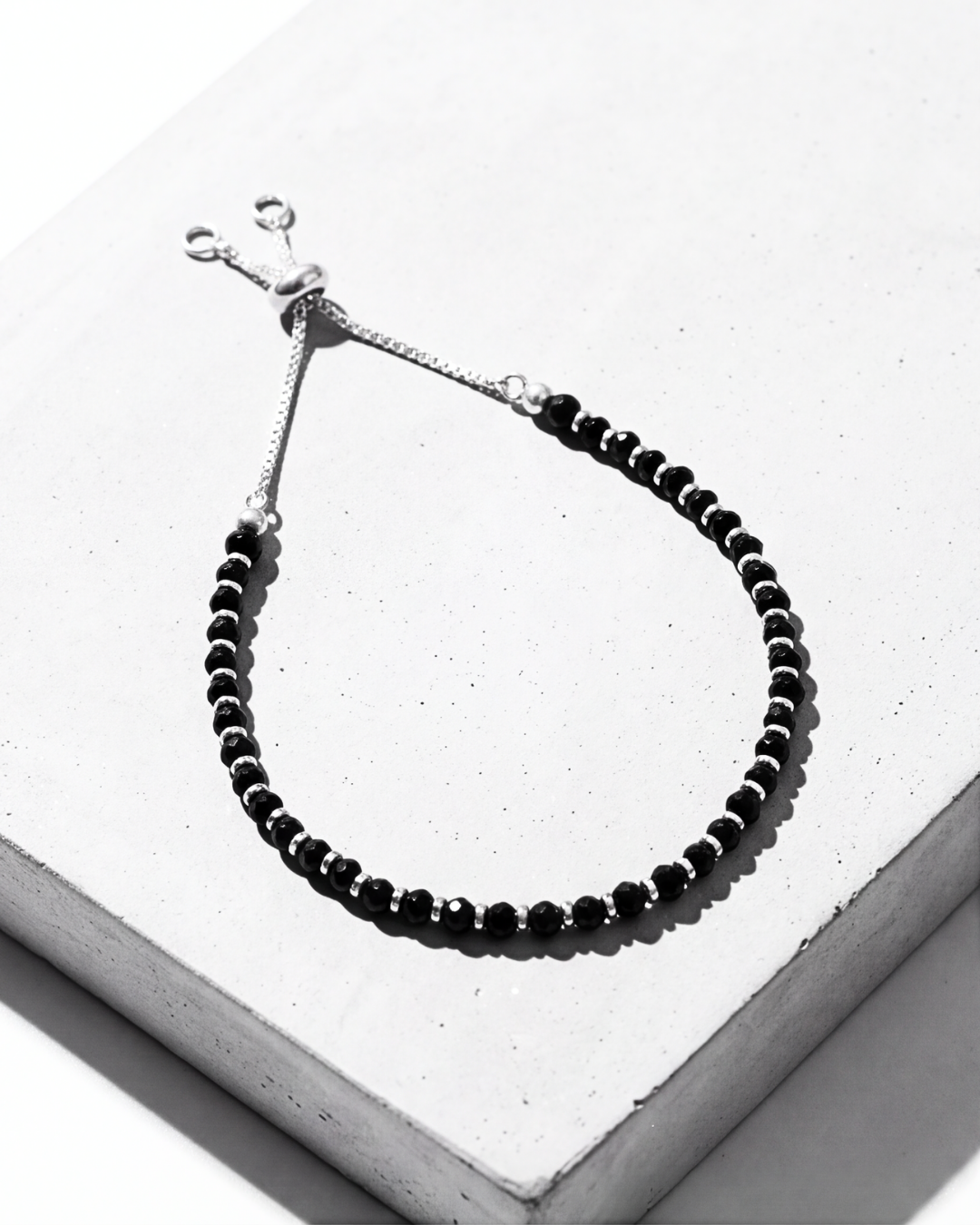 Eklavya Nazaria Noir Black Bead Anklet — catalog image 4